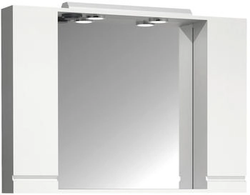 Mid.you Spiegelschrank, Wei&szlig;, 4 F&auml;cher, 100x71x14 cm, erweiterbar (657041820)