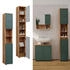 VICCO Badschrank, Grün, Grün, 6 Fächer, Quadratisch, 30x192x30 cm (800000712112)