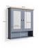 VICCO Badspiegelschrank, Grau, Grau, 3 Fächer, Rechteckig, 56x58x13 cm (800000627389)