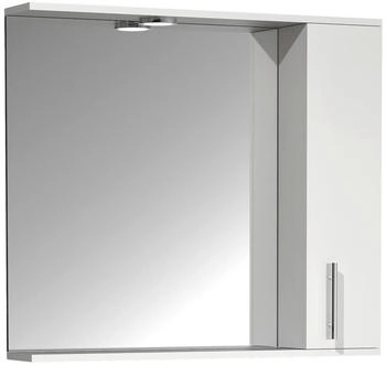 Mid.you Spiegelschrank, Weiß, Kunststoff, 2 Fächer, 75x71x14 cm, erweiterbar (657041916)