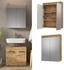 VICCO Badspiegelschrank, Eiche Wotan, 3 Fächer, Rechteckig, 60x77x17 cm (800000712069)
