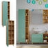 VICCO Badschrank, Mintgrün, Braun, 10 Fächer, Rechteckig, 56x193x30.6 cm (800000712137)