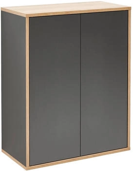 Mid.you Unterschrank, Anthrazit, Eiche, Glas, 2 Fächer, 60x75x30.5 cm, , hängend (2725003902)