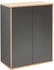 Mid.you Unterschrank, Anthrazit, Eiche, Glas, 2 Fächer, 60x75x30.5 cm, , hängend (2725003902)