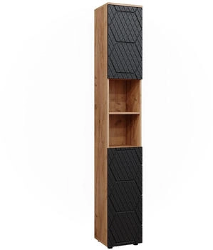 VICCO Badschrank, Anthrazit, Eiche Wotan, 6 F&auml;cher, Quadratisch, 30x192x30 cm (800000712113)