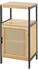 en.casa Badezimmerschrank, Natur, Schwarz, Naturmaterialien, Bambus, 1 Fächer, 40x80x35 cm, (800000625952)
