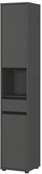 Germania Hochschrank, Graphit, Metall, 2 F&auml;cher, 1 Schubladen, einzeln stellbar, 33x181x34 cm, stehend (1258002304)