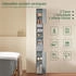 SoBuy Hochschrank, Hellgrau, 20x180x20 cm (800000495479)