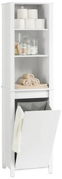SoBuy Hochschrank, Weiß, Holz, 45x171x35 cm (800000495480)