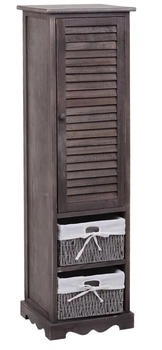 MCW Badezimmerkommode, Braun, Grau, Holz, 27x120x29 cm, (800000509085)