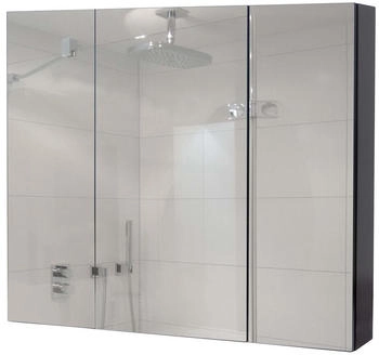 MCW Spiegelschrank, Schwarz Hochglanz, Holz, 80x70x16 cm (800000500645)