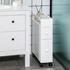 HomCom Badezimmerschrank Weiß, Metall, 1-Sitzer, 49.5x66x16 cm (800000812666)