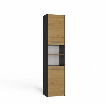CdF Badezimmerschrank, Anthrazit, Eiche Artisan, 40x170x30 cm (800000878202)