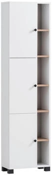 Mid.you Hochschrank Balto, Wei&szlig;, Metall, 3 F&auml;cher, 45x168x23.4 cm, stehend (865017712)