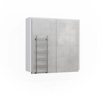 VICCO Badspiegelschrank, Wei&szlig;, Wei&szlig;, 2 F&auml;cher, Rechteckig, 60x58x17 cm (800000712079)