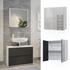 VICCO Badspiegelschrank, Weiß, Weiß, 2 Fächer, Rechteckig, 60x58x17 cm (800000712079)