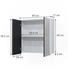 VICCO Badspiegelschrank, Weiß, Weiß, 2 Fächer, Rechteckig, 60x58x17 cm (800000712079)