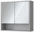 VICCO Badspiegelschrank, Grau, Grau, 4 Fächer, Rechteckig, 70x65x22.1 cm (800000712088)