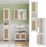 VICCO Badschrank, Weiß, Weiß, 6 Fächer, 1 Schubladen, Rechteckig, 32x170x30 cm (800000712222)
