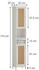 VICCO Badschrank, Weiß, Weiß, 6 Fächer, 1 Schubladen, Rechteckig, 32x170x30 cm (800000712222)
