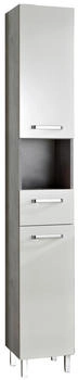 XORA Hochschrank QS 913, Wei&szlig;, Metall, 2 F&auml;cher, 1 Schubladen, 30x195.5x33 cm, stehend, h&auml;ngend, freistehend (1977023503)