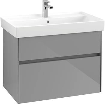 Villeroy & Boch Collaro - Waschtischunterschrank mit 2 Ausz&uuml;gen 754x546x444mm grau gl&auml;nzend (C01000FP)