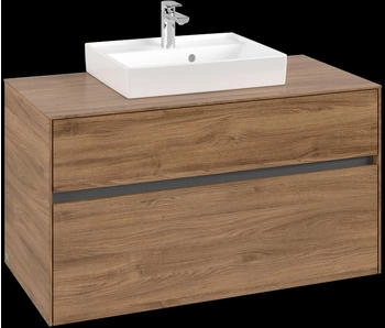 Villeroy & Boch Collaro - Waschtischunterschrank 1000x548x500mm 2 Ausz&uuml;ge Becken mittig kansas oak (C01600RH)