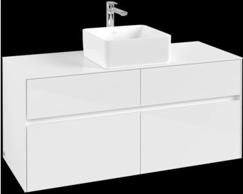 Villeroy & Boch Collaro - Waschtischunterschrank 1200x548x500mm 4 Ausz&uuml;ge glossy white (C04100DH)
