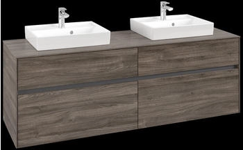 Villeroy & Boch Collaro - Waschtischunterschrank 1600x548x500mm 4 Ausz&uuml;ge f&uuml;r 2 Becken stone oak (C02100RK)