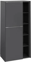 V&B Mittelschrank Subway 3.0 57,4x120x36,2cm, Sch L/Gr Alu gl, graph.