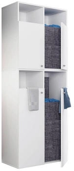 Mid.you Hochschrank VCM Klidas | Xxl, Weiß, Kunststoff, 80.1x184x39 cm, stehend (657021103)