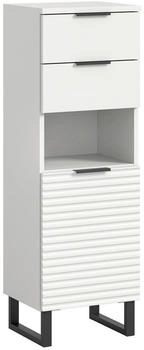 Mid.you Midischrank, Weiß, Metall, 1 Fächer, 2 Schubladen, 35x110x34 cm, FSC Mix, Beimöbel erhältlich, stehend, (1849007601)