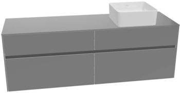Villeroy & Boch Collaro - Waschbeckenunterschrank 1600x548x 500mm 4 Ausz&uuml;ge glossy grey (C05100FP)