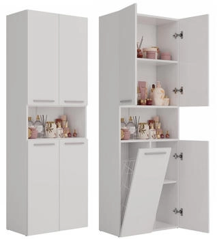 CdF Badezimmerschrank, Wei&szlig;, 60x174x30 cm (800000878242)