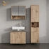 Livinity Badschrank, Eiche Wotan, Rechteckig, 40x190x35 cm (800000883233)