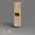 Livinity Badschrank, Eiche Wotan, Rechteckig, 40x190x35 cm (800000883233)