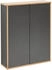 Mid.you Hängeschrank, Anthrazit, Glas, 2 Fächer, 60x75x18.5 cm (2725003903)