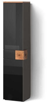 Livinity Badschrank, Anthrazit, Eiche Artisan, 6 Fächer, 1 Schubladen, Rechteckig, 40x184.2x37 cm (800000904785)