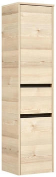 XORA Midischrank 393, Pinien, Hellgrau, Glas, 3 Fächer, 1 Schubladen, 35x145.6x33 cm, Beimöbel erhältlich, hängend, (1977022312)