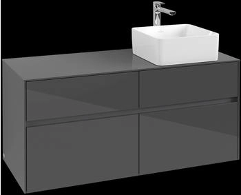 Villeroy & Boch Collaro - Waschbeckenunterschrank 1200x548x 500mm 4 Ausz&uuml;ge glossy grey (C04300FP)