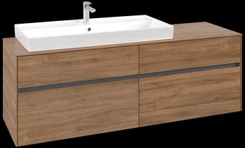 Villeroy & Boch Collaro - Waschtischunterschrank 1600x548x 500mm 4 Ausz&uuml;ge Becken links kansas oak (C02900RH)