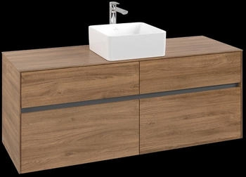 Villeroy & Boch Collaro - Waschtischunterschrank 1400x548x500mm 4 Ausz&uuml;ge Becken mittig kansas oak (C04500RH)