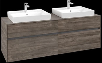Villeroy & Boch Collaro - Waschtischunterschrank 1600x548x500mm 4 Ausz&uuml;ge f&uuml;r 2 Becken stone oak (C02400RK)