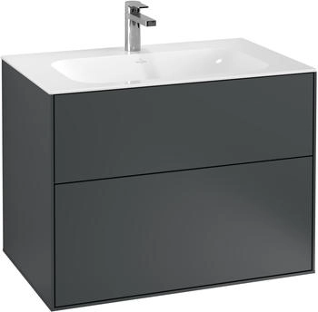Villeroy & Boch Finion Waschtischunterschrank G01000HG 79,6x59,1x49,8cm, Midnight Blue Matt Lacquer, mit Wandbeleuchtung