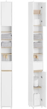 SoBuy Hochschrank, Weiß, 20x180x20 cm (800000823522)