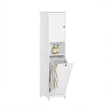 SoBuy Hochschrank, Weiß, Holz, 40x170x38 cm (800000495486)