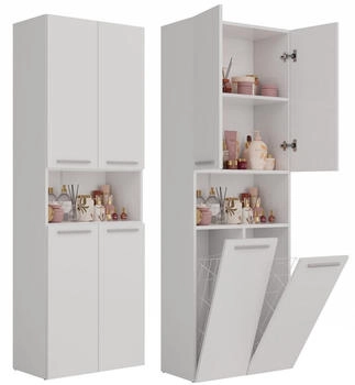 CdF Badezimmerschrank, Weiß, 60x174x30 cm (800000878247)
