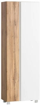 Held Hochschrank, Weiß, Eiche Wotan, 10 Fächer, 65x180x35 cm, stehend, hängend (307016810)