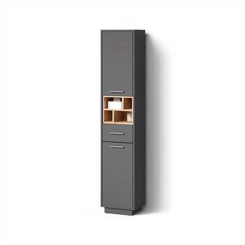 Livinity Badschrank, Anthrazit, Sonoma Eiche, 9 Fächer, 1 Schubladen, Rechteckig, 38x190x30 cm (800000883228)