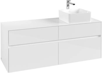 Villeroy & Boch Collaro - Waschtischunterschrank 1400x548x500mm 4 Auszüge glossy white (C04700DH)